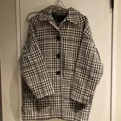 【5767】未使用EIGHT SECONDS コートチェックコート M