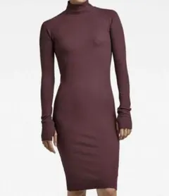 G star raw コットンリブドレス　ワンピース　長袖　指穴付き