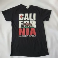 【定番】GILDAN カリフォルニア リパブリック Tシャツ S 黒 古着