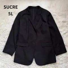【極美品】SUCRE テーラードジャケット 大きいサイズ 5L ブラック 洗えるのサムネイル