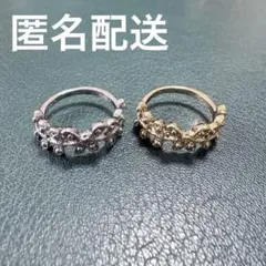 【未使用】フラワーモチーフ リング 2点セットのサムネイル