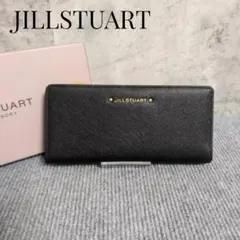 美品 JILLSTUART 長財布 ブラック ピンク 箱付き ゴールド金具