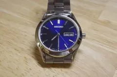 SEIKO 7N43-9080 1993年製 ネイビー デイデイト 純正ブレス - メルカリ