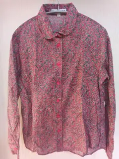 専用　ユニクロ　UNIQLO イネス　ブラウス　L 花柄　レディース　丸襟