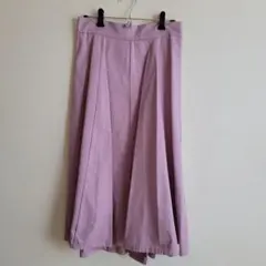 apart by lowrys 薄紫フレアロングスカート 後ジッパー Lサイズ