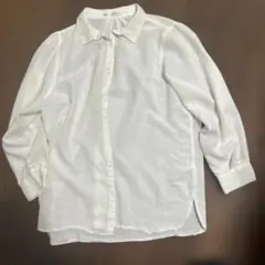 ikka M ホワイト 長袖シャツ　レディース