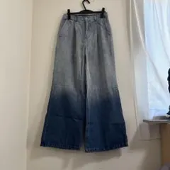 グラデーション ワイドデニムパンツ
