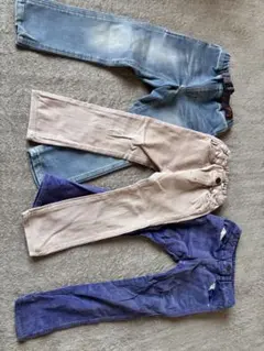 キッズ長ズボン3枚セット100と120