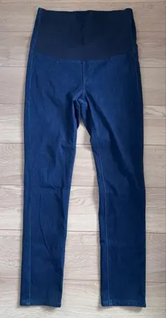 ユニクロ　マタニティデニムレギンスパンツ　Lサイズ　ネイビー　UNIQLO