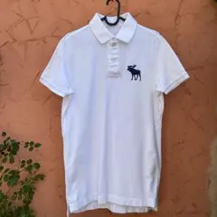 新品特別旗艦店限定Abercrombie & Fitch ホワイトポロシャツ
