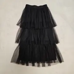 GORGE ティアードチュールスカート ブラック Fサイズのサムネイル