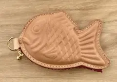 昭南レザー使用｜たい焼きレザーポーチ（ハンドメイド）③