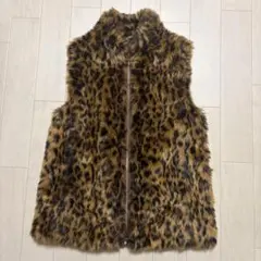 J.CREW 豹柄フェイクファーベスト　レオパード