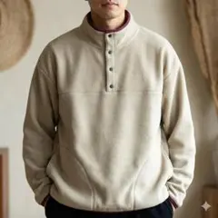 ディスカスアスレチック　スウェット　フリース　ユニセックス　ロゴ　ベージュ　M