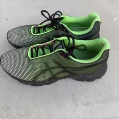 ASICS スニーカー ブラック/ライムグリーン　28cm