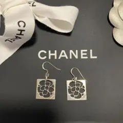 片耳販売OK☆レア☆CHANEL☆ピアス☆カメリア☆シルバー☆925☆