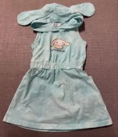 美品BABYDOLLサンリオシナモロールノースリーブ フード付きワンピース100のサムネイル