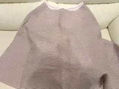 授乳ケープ・授乳カバー 茶色ストライプ