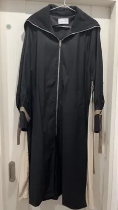 ロングコート ブラック/ベージュ