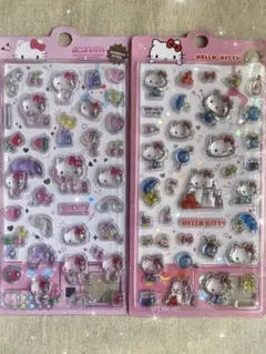 【海外正規品】ハローキティ　3Dクリスタルドロップシール★2枚セット