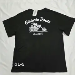 スヌーピー　大きいサイズTシャツ　4L　黒　バックプリント　ユニセックス