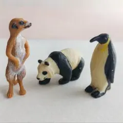 ミニミニチュアフィギュア／ミーアキャット　ペンギン　パンダのサムネイル