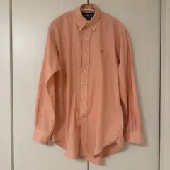 【RALPH LAUREN】ラルフローレン オレンジチェックボタンシャツSサイズ