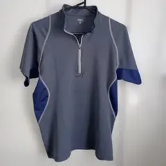 UNIQLO BODYTECH 両サイドメッシュ ハーフジップ 半袖シャツ