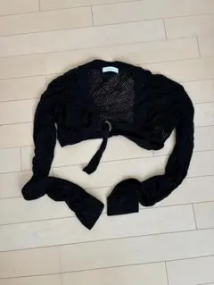 PAGEBOY ブラック メッシュ ボレロ カーディガンのサムネイル