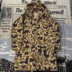70s ダックハンターカモ 中綿 コート TALONジップ フーデッド ロング
