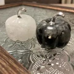 ラルビカイト　クォーツ　かぼちゃ　2個セット　天然石　カービング