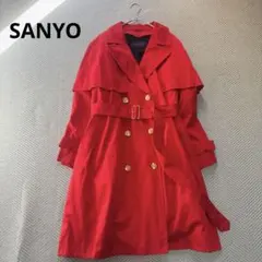 美品 SANYO COAT ライナー ケープ 金ボタン ダブルトレンチコートのサムネイル