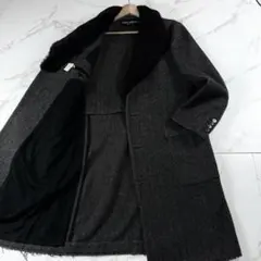 【入手困難】D&G　ベロアチェスターコート　総柄裏地　ロングコート　黒　44SM 2025年最新】D&G ／ Dolce＆Gabbana メンズ チェスターコートの人気