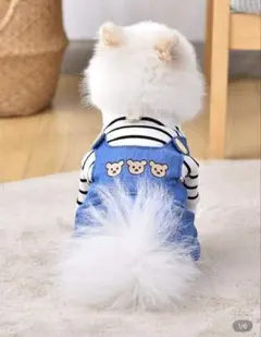 犬用デニム風オーバーオール Sサイズ