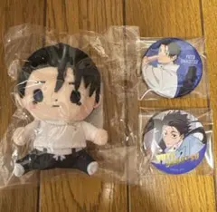 呪術廻戦 乙骨 憂太 もっちび ぬいぐるみ マスコット 缶バッジ じゅじゅフェス