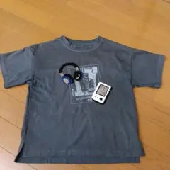 グローバルワーク 120 スパンコール Tシャツ　チャコールグレー