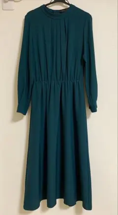 closet story ユナイテッドアローズ ダークグリーン 長袖ワンピース