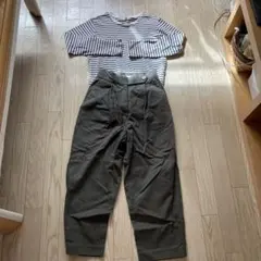 BEAMS HEART カーキパンツ＆UNIQLOボーダーロンTセット