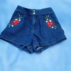 デニム　ショートパンツ　L