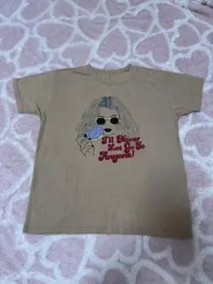 グラフィック 半袖Tシャツ ベージュ