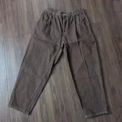 GU ブラウン デニム イージーパンツ Sサイズ