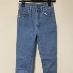 ライトブルー ハイウエスト スキニーデニムパンツ サイズ58 GU