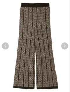 【LAGUNAMOON】アラベスクパターンニットパンツ