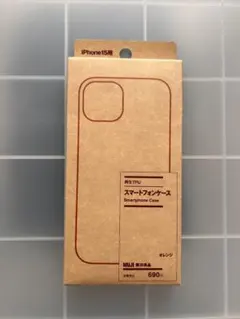 MUJI iPhone 15用スマートフォンケース オレンジ