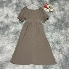 HUDSON honey ハドソンハニー（M）5分袖 ワンピース ロング丈 上品