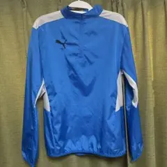 PUMA 青 ウィンドブレーカー ジッパー付き