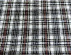 生地 ハギレ チェック ブラウン ベージュ レトロ ネル生地風 微起毛
