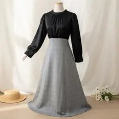 MISCH MASCH エレガントな黒とグレーのワンピース M