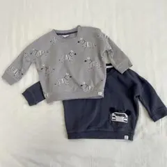 next baby ゼブラ柄 シマウマ トレーナー 2枚セット