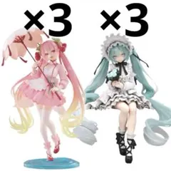 【匿名発送‼️6点❗️初音ミク / 桜ミク】ヴィンテージドール 桜ドレス フィギュア